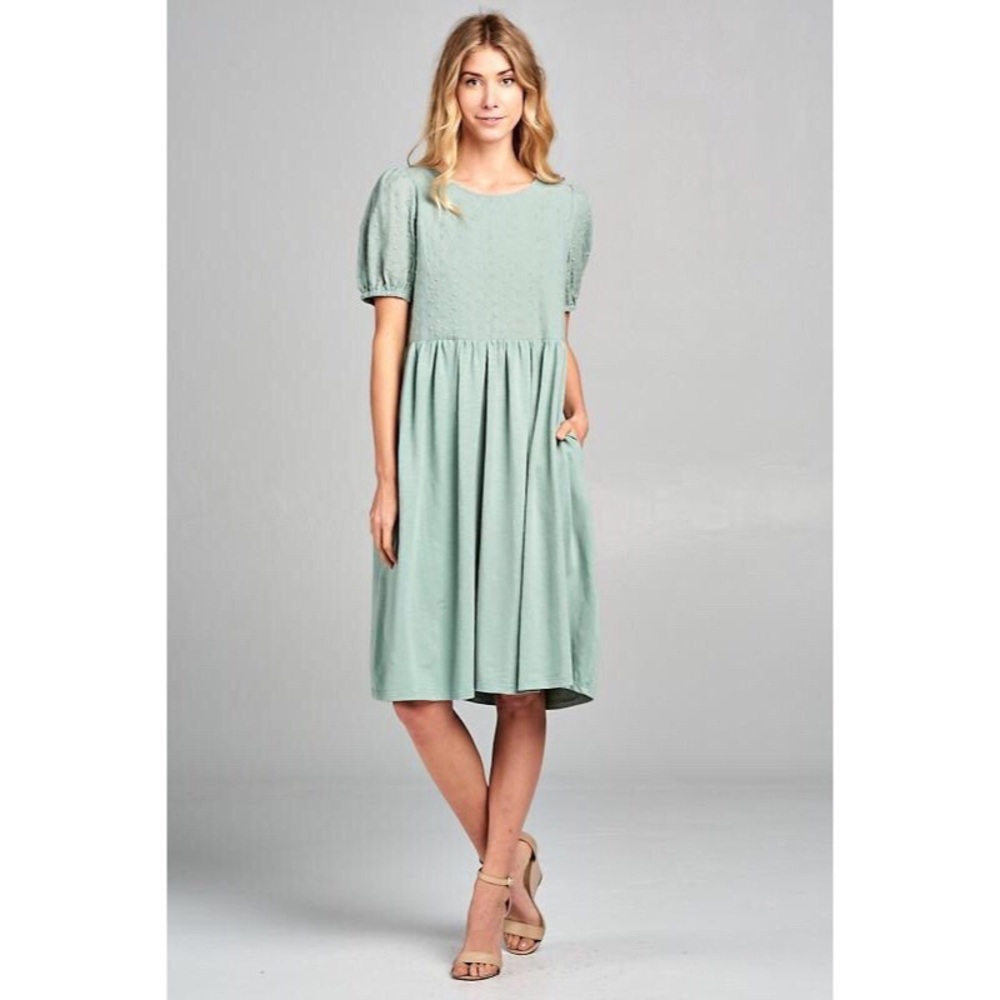 Sage Green Dress with Pockets! 